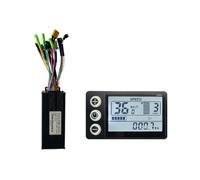 Vilgftyiet E-for Bike S866 Instrument Panel with 22A/26A/30A/40A Sine Wave Controller Kit for 24V/36V/48V Systems, Compatible with 500W-2000W Brushless Motors, Includes LCDS866 Display, Black/Silver