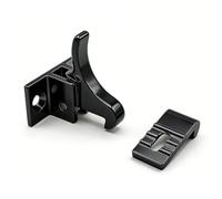 Vilgftyiet Elbow Latch for Cabinet and Doors - Heavy Duty Hardware Catch with Installation Screws, 1.12 x 1.12 x 1.37 Inches, Metal Build (black)