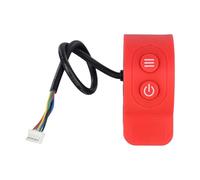 Vilgftyiet Electric Scooter Thumb Throttle for HX/X6/X7/X8 Models, Plastic Accelerator Replacement with 200mm/55mm/155mm Line Length, Red