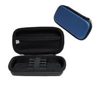 Vilgftyiet EVA Dart Board Accessory Case for Steel Tip & Soft Tip Darts - 3-Dart Organizer with Shaft/Flight/Tip Storage, Mesh Pockets, Carry Handle, Blue (18.5 x 8.2 x 5.5 cm) Blue