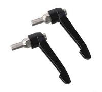 Vilgftyiet Exercise Bike Seatpost Clamping Lever Handles Set with Spring Locking Pin M10 x 1.5 Metal Quick Release Adjustment Mechanism for Indoor Cycling Equipment Black 2 Pack(20mm)