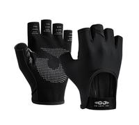 Vilgftyiet Fingerless Design with Anti-Slip Palm Pad, Breathable Stretch Mesh, Adjustable Wrist Strap, Terry Cloth Thumb, Easy-Off Tabs - S/for M/L/XL