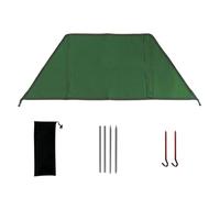 Vilgftyiet Foldable Camping Windscreen for Outdoor Use, Canvas Stove Windbreak with Support Poles and Ground Stakes, Green, 90x46x35cm & 165x80x60cm