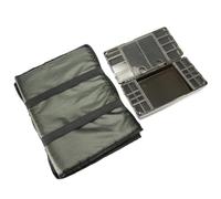 Vilgftyiet Foldable Carp Fishing Unhooking Mat with Integrated Lure Box - 80 x 35 cm Polyester & ABS Landing Pad for Pike and Coarse Angling, 355g