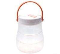 Vilgftyiet Foldable Silicone Storage Bucket with Handle, Vacuum Seal Food Container for Kitchen and Camping, Collapsible Portable Cup for Water and Fruit(1600ML White)