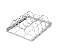 Vilgftyiet Foldable Stainless Steel BBQ Grill Rack for Ribs, Steak, Portable Camping Grill for Outdoor Cooking, Compatible with Beef Pork Lamb - 26.6 x 22.2 cm