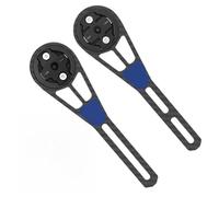 Vilgftyiet for Bicycle Computer Holder Bracket for Garmin Cateye for Bryton, Carbon Fiber Mount with Down-Mount Adapter for Camera Light, Black (148mm, 16g)