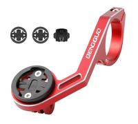 Vilgftyiet for Bicycle Stopwatch Stand for Garmin for Bryton Cateye, Aluminum Alloy for Bike Computer Mount Bracket with Light Mount and Extension Frame, Black