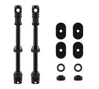 Vilgftyiet for Bicycle Vacuum Extension Valve 45/55/65/75/85/100 mm Aluminium Alloy Tubeless Valve Stem with O-for Ring Seal for Road and Mountain for Bike Deep Rims, Black, 2 Pack