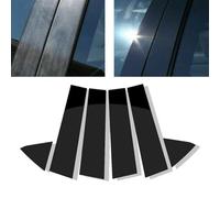 Vilgftyiet for Dodge Charger 2006-2010 Glossy Black Door Pillar Post Trim Covers - 6-Piece Decorative Polycarbonate Moulding Set for Exterior Styling