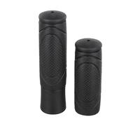 Vilgftyiet for TPR Rubber for Bicycle Handlebar Grips for Mountain, Folding & Road Bikes - 125mm or 90mm Length, Anti-Slip Comfort Design, 22.2mm Diameter, Black/Grey (1 Pair) (Black One-short)