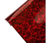 Vilgftyiet Forged Carbon Fiber Vinyl Wrap 150x30cm Self-Adhesive Air Release Film for Car Interior Modification Dashboard Trim Decor Black(Red)