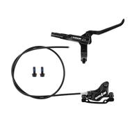 Vilgftyiet Four-Piston Oil Disc Brake Kit for Bicycle - Aluminum Alloy Hydraulic Brakes with 850mm/1600mm Hoses, Black
