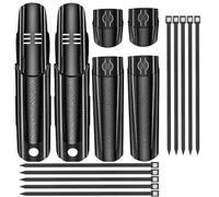 Vilgftyiet Front and Rear Bike Mudguard for Mountain and Downhill Bikes - PC and Nylon Fender Set with Adjustable Extension Plates, 41.5-57 cm Length, Black 2pcs