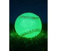 Vilgftyiet Glown-in-the-Dark Baseball for Night Training - Fluorescent Light-Up Baseball, 9-Inch Diameter, PU/Rubber Construction, Textured Grip, Reinforced Stitching