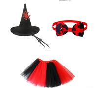Vilgftyiet Halloween Porch Goose Costume Set in Black and Red Felt and Polyester with Adjustable Elastic Cord, 2 or 3 Piece Vampire Outfit for Outdoor Holiday Garden Yard Décor(2-piece Set)