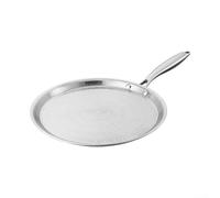 Vilgftyiet Hammered Titanium Crepe Pan, 30cm Non-Coated | Professional-Grade Home Cooking with Even Heat, Induction Compatible