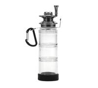 Vilgftyiet Hand Line Fishing Reel with Detachable 3-Layer Tackle Storage Bottle - Compact Pocket-Sized Fishing Reel for Lakes, Rivers & Camping, 15.5 x 4 x 4 cm, 123 g White