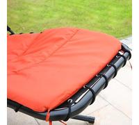 Vilgftyiet Hanging Lounge Chair Replacement Cover and Umbrella Fabric Set for Curved Chaise Patio Swing, Waterproof Outdoor Cushion with Corner Protectors and Lashing Ropes(Orange)