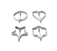 Vilgftyiet Heart Shaped Egg Rings 4pcs Stainless Steel Fried Egg Moulds