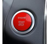 Vilgftyiet Keyless Push Start Stop Button Switch for Mercedes-Benz S-Class, W164, W205 - ABS+PC Engine Ignition Button, Red/Silver Finish