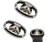 Vilgftyiet Knob Side Cover for DAIWA for Spinning Reels, Compatible with LT/ALPHAS/Fuego/Regal Models, Metal Grip Pill Cover in Gray (18.5 x 11.1 mm), 1 Pack