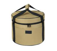 Vilgftyiet Large Outdoor Cooking Set - 14L Cylindrical Picnic & Camping Storage Bag with Ergonomic Handle, Soft Pearl Cotton Lining, 600D Oxford Cloth, Mud Color Mud