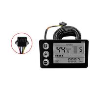 Vilgftyiet LCD S866 SM Display for Electric for Bike 24/36/48V with UART Protocol, Compatible with E-for Bike and MTB Scooter - Black