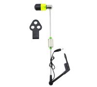 Vilgftyiet LED Bite Alarm for Carp Fishing - Stainless Steel Wire Core, Multi-Hole Socket Compatibility, 100g Lightweight Indicator with Colored Illuminated Head Yellow