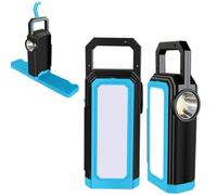 Vilgftyiet LED Flashlight for Camping & Outdoor Use - USB-C and Solar Rechargeable, 1500 mAh Battery, IPX4 Water-Resistant, Hanging Hook Design, Portable Work Light (for Orange)