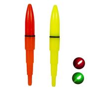 Vilgftyiet LED Night Fishing Light for Bait Boats & Floats - Glow-in-the-Dark Bite Alarm, ABS Plastic, 61mm, Red/Green, CR425 Battery (2 or 6 pcs) 1xred+1xgreen