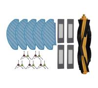 Vilgftyiet Main Brush, Side Brushes, Filters and Mop Cloths Replacement Kit for Deebot N10 and N10 Plus Robot Vacuum Cleaner, Package A (1 Roller Brush, 2 Filters, 3 Mop Cloths, 6 Side Brushes)