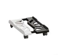 Vilgftyiet Mobile Computer Tower Stand With Wheels CPU Case Holder Adjustable Computer Host Base Removable Chassis Bracket For Home Office Black White