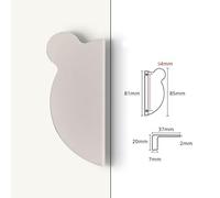 Vilgftyiet Modern Minimalist Bear-Shaped Cabinet Pulls in Aluminum Alloy - Gold/Silver/Warm White/Matte Black/Cashmere Gray, 3.7 cm x 0.7 cm x 2 cm to 8.5 cm x 6.4 cm x 8.1 cm, for Drawers & Cabinets