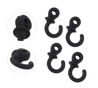 Vilgftyiet Monkey Tail Stabilizer Dampener for Compound Bows - Soft Rubber Shock Absorbing Strings, 4 or 8 pcs per Pack, 3.2 cm Hook, Black/Green 4PCS black