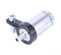 Vilgftyiet Motorcycle Oil Filter Cup Aluminium Alloy External Spin-On Filter Housing Gold Black Blue Red Silver for Custom Bike for Modification(Silver)