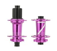 Vilgftyiet Mountain Bike Hub with 4 Bearings, 32 Spoke Holes, Thru Axle (15x100mm Front / 12x142mm Rear), Compatible with 7-12 Speed HG Cassette Purple
