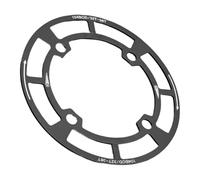 Vilgftyiet Mountain for Bike Chainring Cover 104BCD Aluminum Alloy Crankset Protector for 32T/34T/36T, Disc Guard with Anti-Roll-Up Cuff, 158x158mm, 63g (Black)