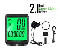 Vilgftyiet Mountain Road Bike Speedometer with Backlit LCD Display, Odometer, Max/Average Speed, Ride Time & Distance Tracking, Waterproof Cycling Computer for MPH/KPH GreenWired