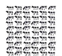 Vilgftyiet N Scale Farm Animals 60Pcs 1:150 Plastic Cows Model for Model Making Kits Railway Diorama Woodland Scene Building