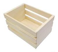 Vilgftyiet Natural Pine Storage Basket for Miniature Collections, Sturdy Wooden Box for Dollhouse Organization, Lightweight Craft Container with Rustic Aesthetic, for ideal for Small Item