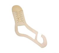 Vilgftyiet Natural Wooden Sock Baffle Handmade Knitting Board for DIY Sock Shaping and Blocking, Beginner Craft Tool(C)
