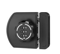 Vilgftyiet No-Drill 3-Digit Password Lock for Drawer, Sliding Door & Cabinet - Zinc Alloy Latch with Glow Dial, Rust-Resistant, Easy Stick-or-Screw Mount (Black/White/Silver/Gold)