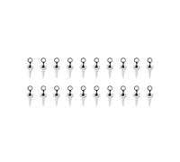 Vilgftyiet or Carp Tackle, Bait Screws with Round Link Loops for D Rigs Chod Rigs Blow Back Rigs, Compatible with Boilies Tiger Nuts Pop-Ups, Black+Silver