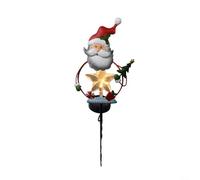 Vilgftyiet Outdoor Solar Garden Stake Light With Santa Claus Motif And Iron Build For Festive Yard And Pathway Illumination(Santa Claus)