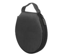 Vilgftyiet Oxford Cloth CD and DVD Storage Bag for Car - 20-Disc Capacity, Compact 16 cm Diameter × 2.5 cm Height Organizer Sleeve with Non-Woven Lining, Black/Red