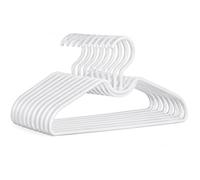 Vilgftyiet Plastic Clothes Hangers Short Neck Non Slip 50 Pack White | Short neck hangers with non slip texture for shirts coats and dresses helping organise wardrobes while saving closet space