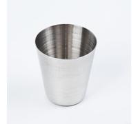 Vilgftyiet Polished Stainless Steel Cup for Beer Cola Coffee Milk in Office Bar Coffee Shop Kitchen Dining Single Wall Wide Base Silver(30ml)