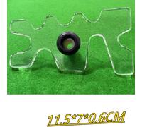 Vilgftyiet Portable Clear Acrylic Billiard Bridge Head for Snooker Pool Cue, Moose Head Shape with Rubber Insert, 115x70x6mm/100x70x6mm/135x80x6mm