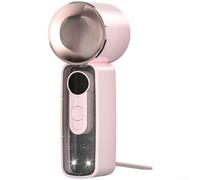 Vilgftyiet Portable Ice Cooling Handheld Fan with 199 Speeds, USB Rechargeable for MINI Desk Fan with Semiconductor Cooling Tech and LED Light for Travel Outdoor Commute Green(Pink Turbine)